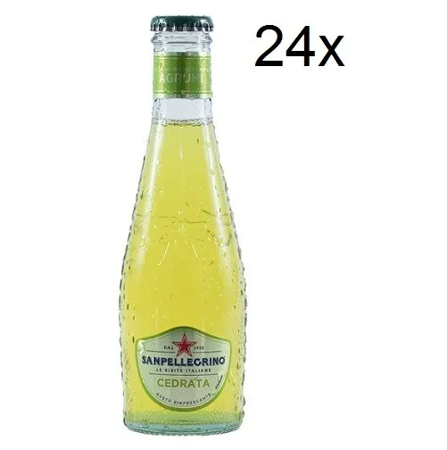 24x Flasche Cedrata soda 20cl San pellegrino citron Limonade Zeder soft drink