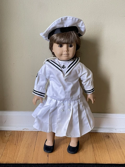 Samantha American Girl Doll Tan Body Sailor Outfit, Pleasant Company, Whistle