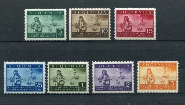 GERMANY 3rd REICH OCCUPATION WW2 ALBANIA SCARCE SCOTT B17-B23 PERFECT MNH