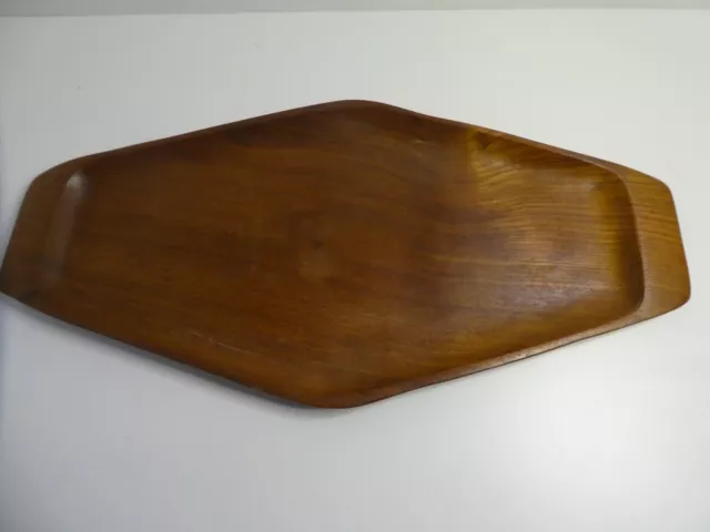 Danish Genuine Teak Tray Dish Plate Retro Mid Century Scandinavian Design Bowl