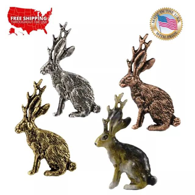 Creative Pewter Designs Jackalope Lapel Pin or Magnet, M194