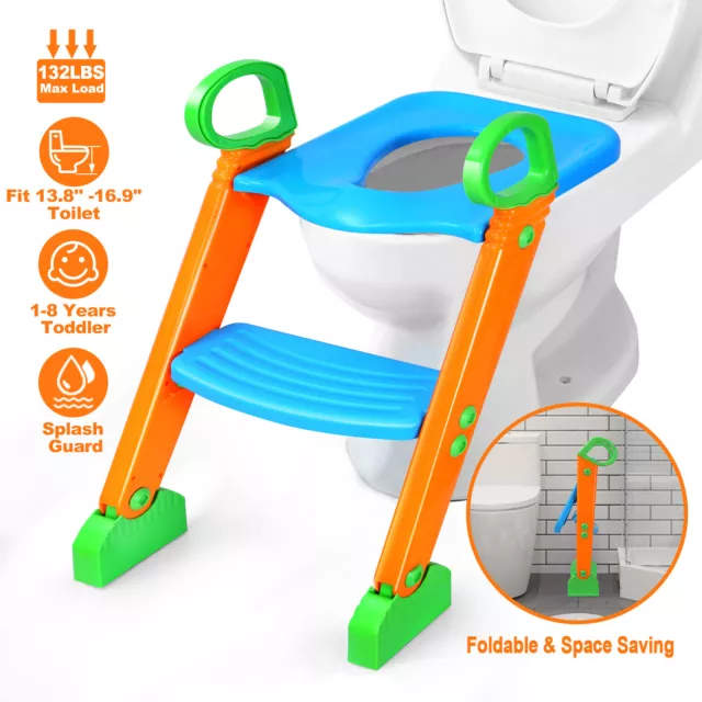 Kids Potty Training Seat Toilet Chair with Step Stool Ladder for Child Toddler