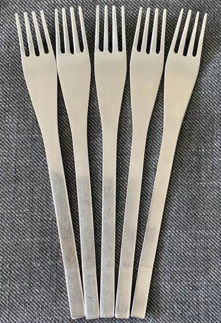 5 X Forks(20 Cms) 1960's Arthur Price "Midwinter" Cutlery Stainless Steel