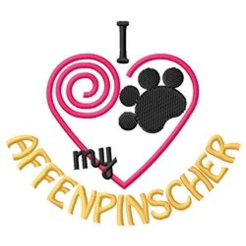 I "Heart" My Affenpinscher Fleece Jacket 1405-2 Size S - XXL