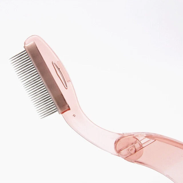 Hot Foldable Steel Eyebrow Eyelash Extension Brush Metal Makeup Comb Tool UK