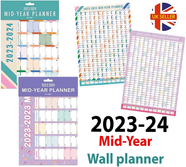 20232024 ACADEMIC MID Year A1 Office School Wall Planner Calendar