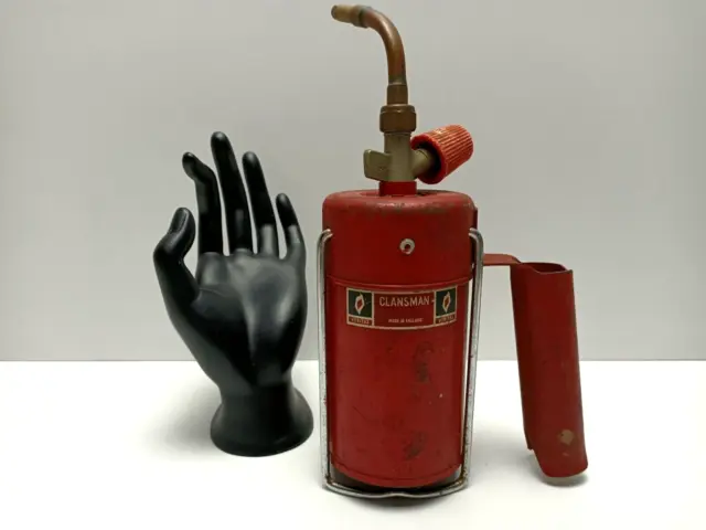 Vintage Clansman Gas Torch Veritas - Made In England - Metal / Red -