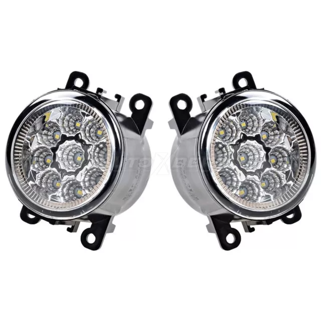 Pair LED Fog Light Lamp For 2012-2014 Ford Focus With LED Bulbs Clear Lens