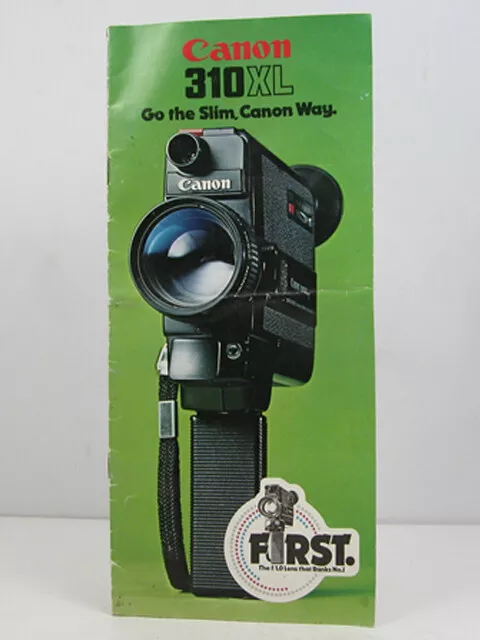 Vintage Canon 310XL Super-8 Movie Camera SALES BROCHURE Original