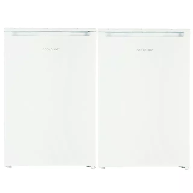 COOKOLOGY WHITE 55CM Freestanding SidebySide Undercounter Fridge