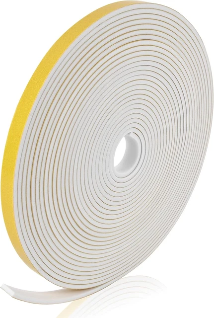 Inwee Nastro Schiuma Autoadesivo Per Guarnizione Finestre - 25mm X 3mm X 10m, Isolante E Antispiffero - Foto 2