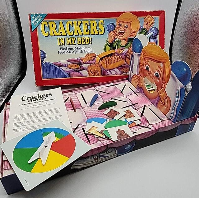 VINTAGE 1987 CRACKERS In My Bed Family Memory Game Childrens Parker
