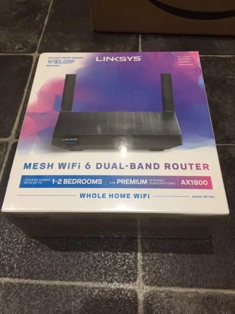 New Linksys MR7350 Dual-Band Mesh WiFi 6 Router (AX1800, Compatible Velop/Alexa)