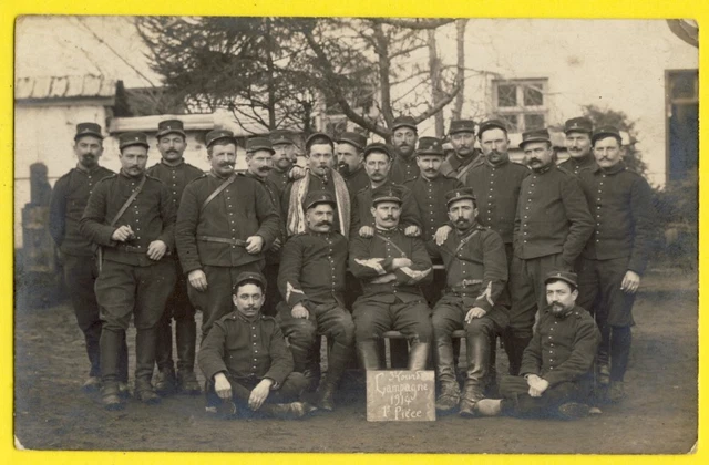 cpa France Carte Photo MILITAIRES SOLDATS du 3e Rgt d'Artillerie Lourde en 1914