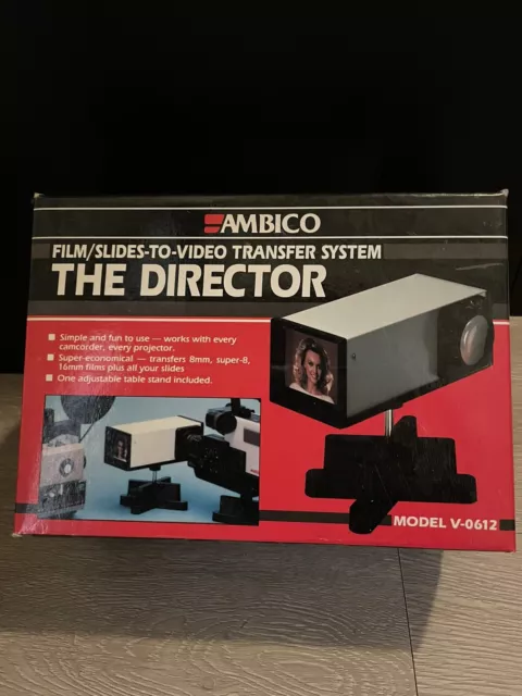 Ambico V-0612 The Director Film Slide to Video Transfer System 8mm Super-8 16mm