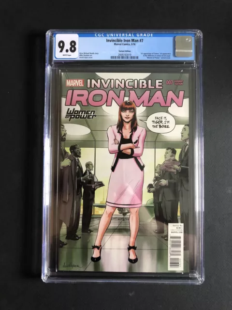 Invincible Iron Man #7 Women Of Power Variant CGC 9.8 1st App Riri Williams