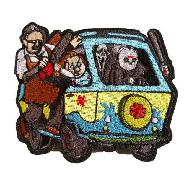 Horror Movie mystery Machine Scream Chucky Iron On Patch Sew on Transfer scooby