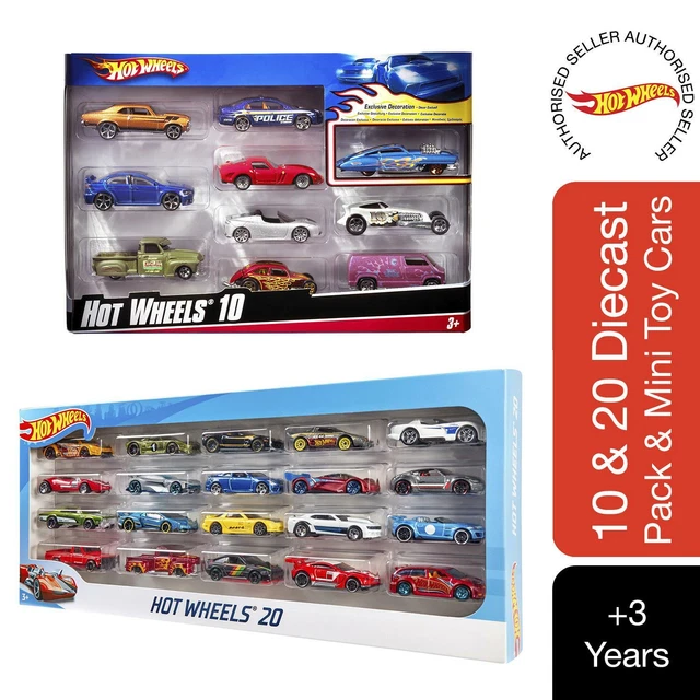 Hot Wheels 10 oder 20 Druckguss-Packung Mini-Spielzeugautos (Packung kann variieren)
