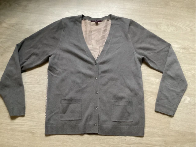 Cardigan Femme Alberto Fabiani Bleu Foncé - Soie Et Cachemire - Taille S - Occasion Très Bon état