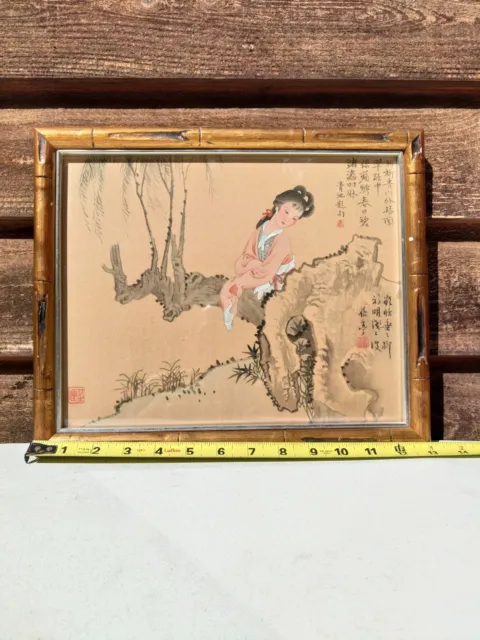 Chinese Ink In Color On Silk Painting