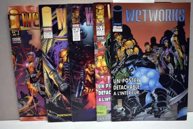 ➡ SEMIC IMAGE ☆ Lot Collection Complète Wetworks 1 à 5 (1997-1998) ☆ TBE