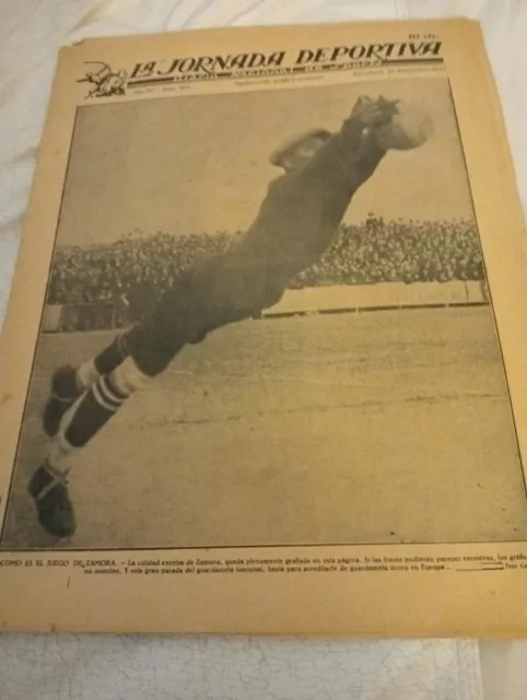 La Jornada Deportiva Nov. 1923 Zamora Samitier  Manual Cros Barcelona Espanyol