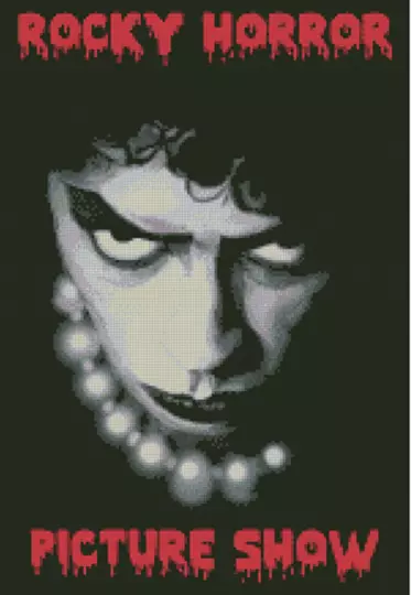 Cross Stitch Pattern, Rocky Horror Picture Show, Tim Curry, Dr. Frank-N-Furter