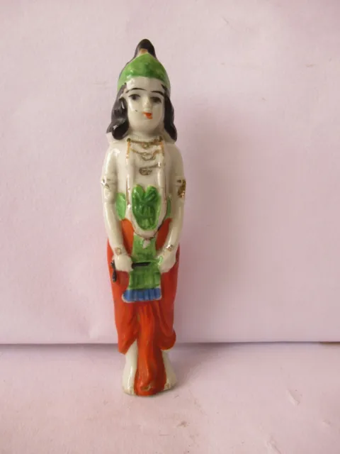 Antique Porcelain Figurine Lord Krishna Statue Porcelain Made In Japan Decorati"