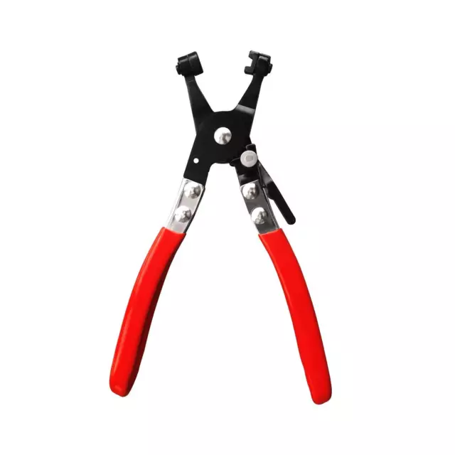 Professional Hose Clamp Pliers Repair Tool Swivel Flat Band for Removal Red