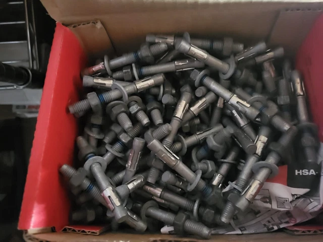 Scatola 80x Ancoraggio Borchie Hilti HSA F M8 - M8x70 HSA-F Acciaio al Carbonio, Zincatura