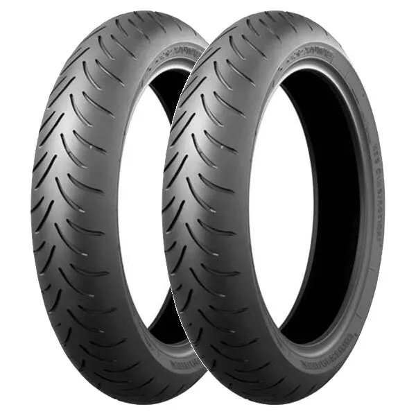 Paar Motorradreifen Bridgestone 80/90-14 40P + 120/70-14 61P Battlax Sc1