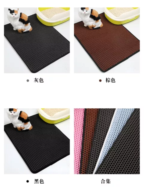 Premium Paws Pets Cat Litter Boxes Mat Honeycomb Double Layer Waterproof Pet Pad 2