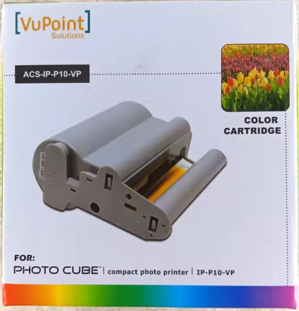 VuPoint Solutions ACS-IP-P10-VP Cubo de Foto Cartucho de Color Tinta/Papel NUEVO SELLADO