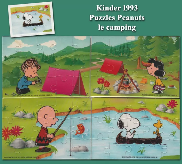 Kinder 1993, Peanuts le camping, 4 puzzles + 1 BPZ