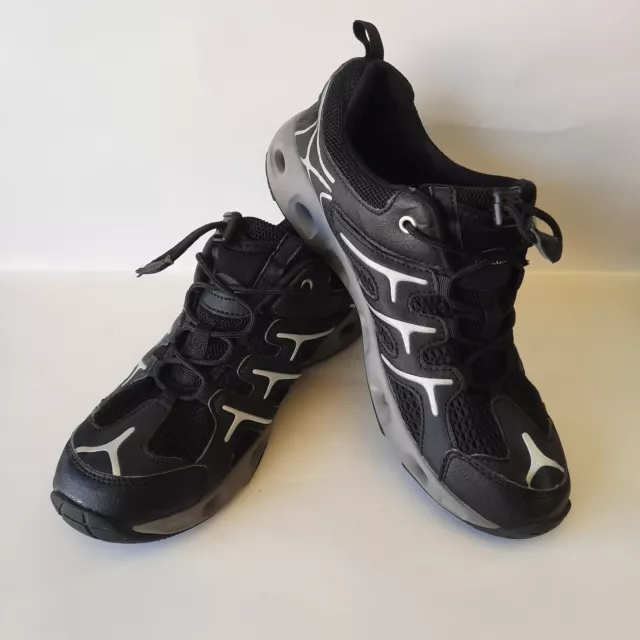 Speedo Mens Sz 8 Black/Silver Hydro Athletic Mesh Water/Running Sneaker Shoes E5