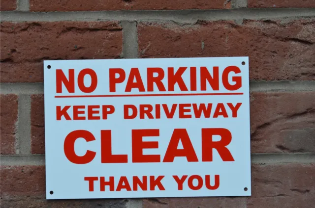 NO PARKING KEEP DRIVEWAY CLEAR A5 or A4 sign or sticker access property car