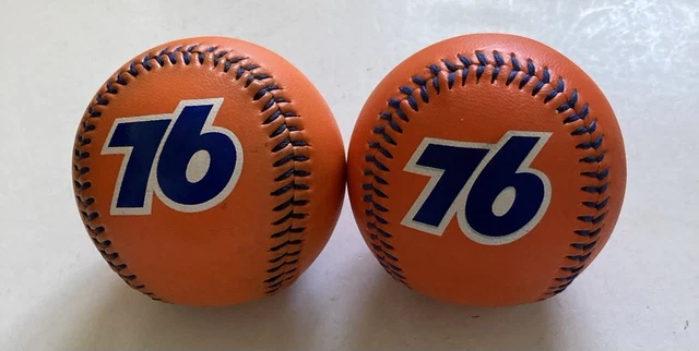 Promo Ancienne Station-service Union 76 - Casquette Baseball Orange Et Bleu - Vintage