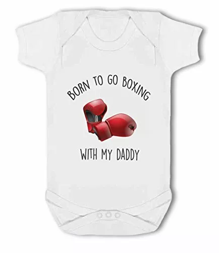 Born to go Boxing with my Daddy/Mummy - Gilet bambino di BWW Print Ltd