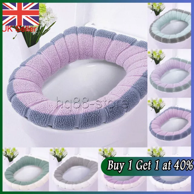 Thickened Closestool Toilet Seat Pad Mat Bathroom Warmer Washable Padded Cover