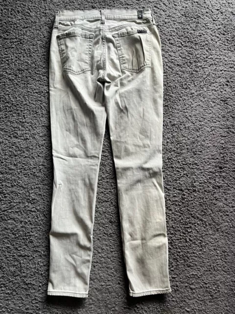 7 For All Mankind pants Women 27 The Skinny Low Rise Gray Solid