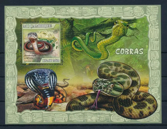 [32405] Mozambique 2007 Reptiles Serpents MNH Feuille