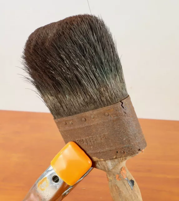 Vintage horse hair brush paintbrush Sanford? 10.5inches long