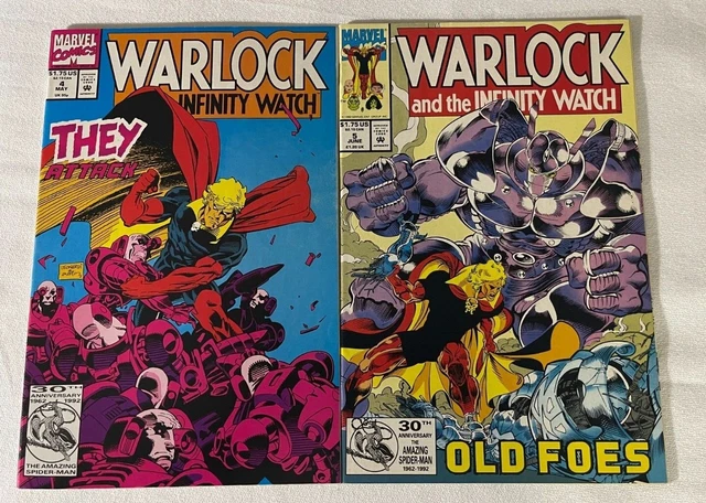 Marvel WARLOCK AND THE INFINITY WATCH Comic lot #3,4