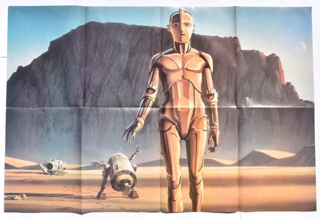 Vintage Star Wars Official Poster Monthly 15 McQuarrie Early C-3P0 Poster 1977