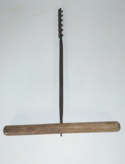 Vrille à Bois Ancienne – Mèche De Menuisier Forgée Main, Outil ébéniste Vintage