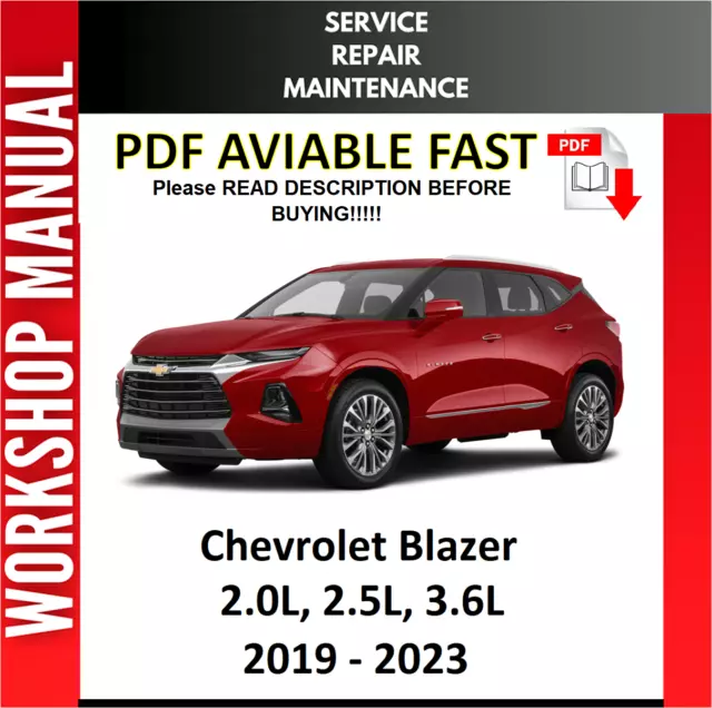 Chevrolet Blazer 2019 2020 2021 2022 2023 Service Repair Workshop Manual