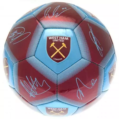 West Ham United FC Official Crested Ball Signature SIZE 5 with Ball Pump