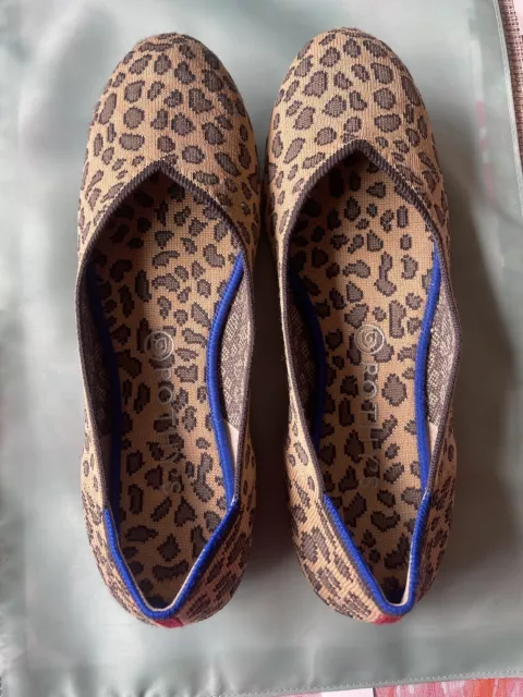 Rothy’s Leopard Cheetah Animal Print Round Toe Flats Womens Size 10