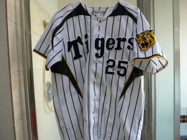 NEW MIZUNO Japan NPB HANSHIN TIGERS Baseball Jersey Sky Blue #6 Kanemoto  SMALL