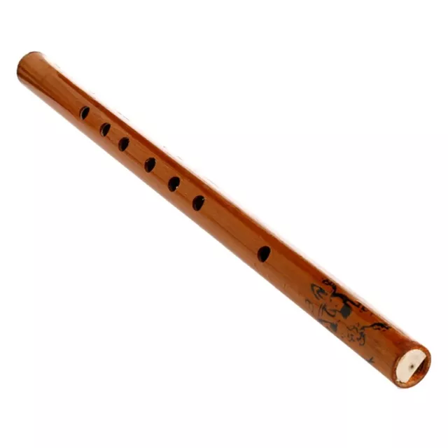 Traditional 6 Hole Bamboo Flute Clarinet Student Musical Instrument Wood Color